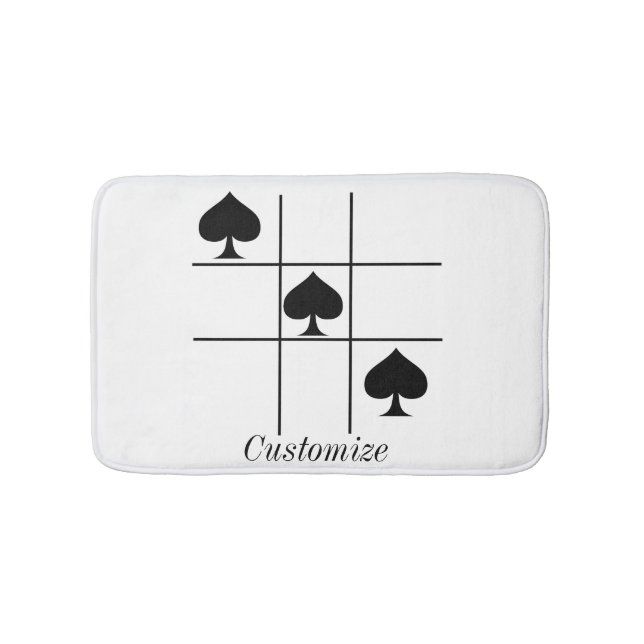 Fliken Black Spades Tic Toe Thunder_Cove Badrumsmatta (Framsidan)