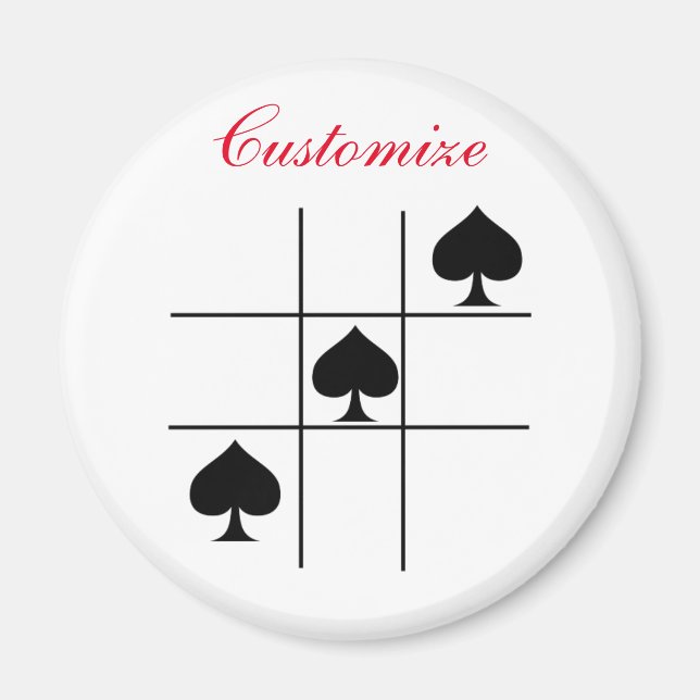 Fliken Black Spades Tic Toe Thunder_Cove Magnet (Framsidan)