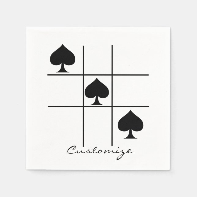 Fliken Black Spades Tic Toe Thunder_Cove Pappersservett (Framsidan)