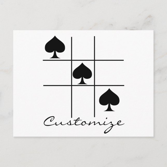 Fliken Black Spades Tic Toe Thunder_Cove Vykort (Framsida)