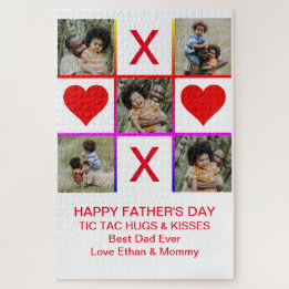 Fliken Photo Collage Tic Toe Hugs Kisses Far LG Pussel
