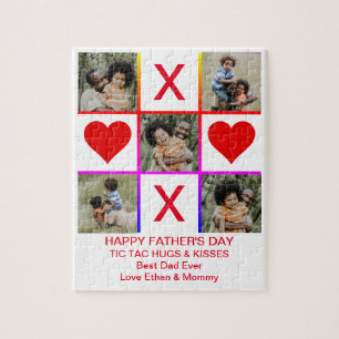 Fliken Photo Collage Tic Toe Hugs Kisses Far SM Pussel