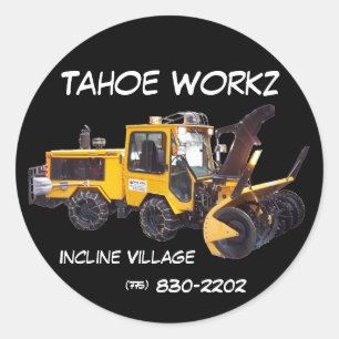 Fliken Tahoe Workz llc Snö Borttagningstjänster -  Runt Klistermärke