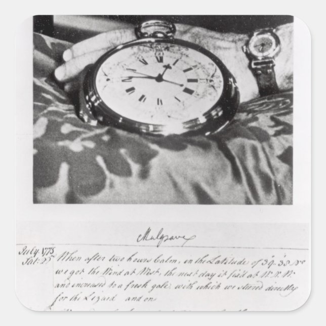 Flikmil från Pocket Chronometer Fyrkantigt Klistermärke (Framsida)