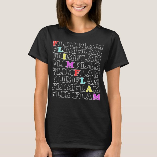 Flim Flam Funny Flamingo T Shirt (Framsida)