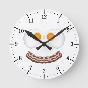 Flina ägg och bacon rund klocka
