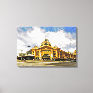 Flinders gatastation 24" x 16" kanfas canvastryck