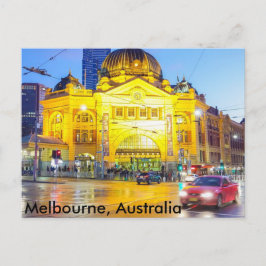 Flinders st tåg station, Melbourne Postcard Vykort
