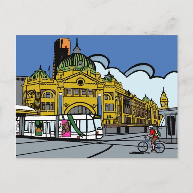 Flinders Station Vykort (Framsida)