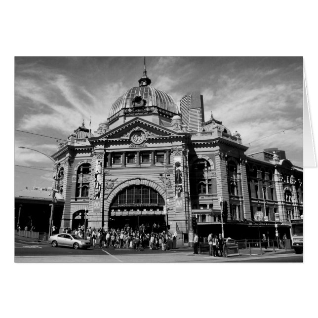 Flinders Street Station, Melbourne Hälsningskort (Framsidan Horizontal)