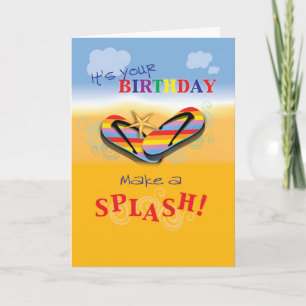 Flinflip flops Beach Birthday Kort