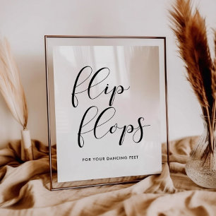 Flinflip flops bröllop tecken poster