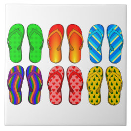 flinflip flops Colorful Roligt Beach Theme Sommarg Kakelplatta