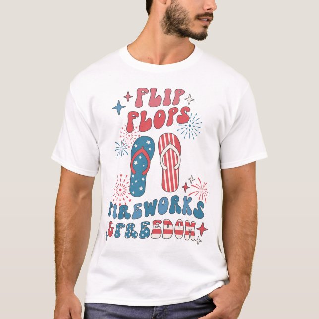 Flinflip flops Fireworks Freedom T Shirt (Framsida)