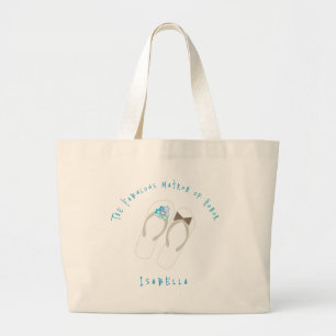 Flinflip flops Flowers Beach Wedtote Bag Jumbo Tygkasse