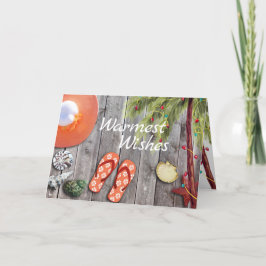 Flinflip flops, Handflatan Träd, Ljus Beach, jul Helgkort