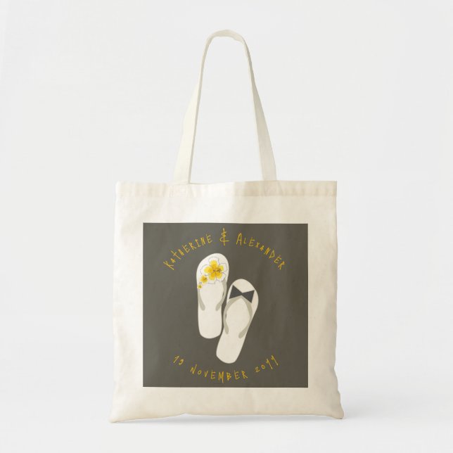Flinflip flops Hibiscus Beach Wedding Bag Tygkasse (Framsidan)
