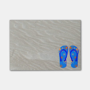 Flinflip flops i sanden post-it block