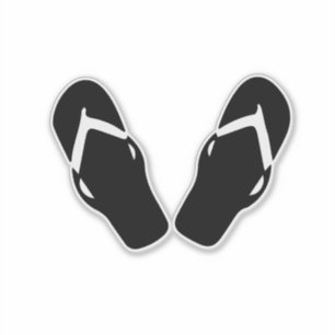 Flinflip flops Illustration Klistermärken