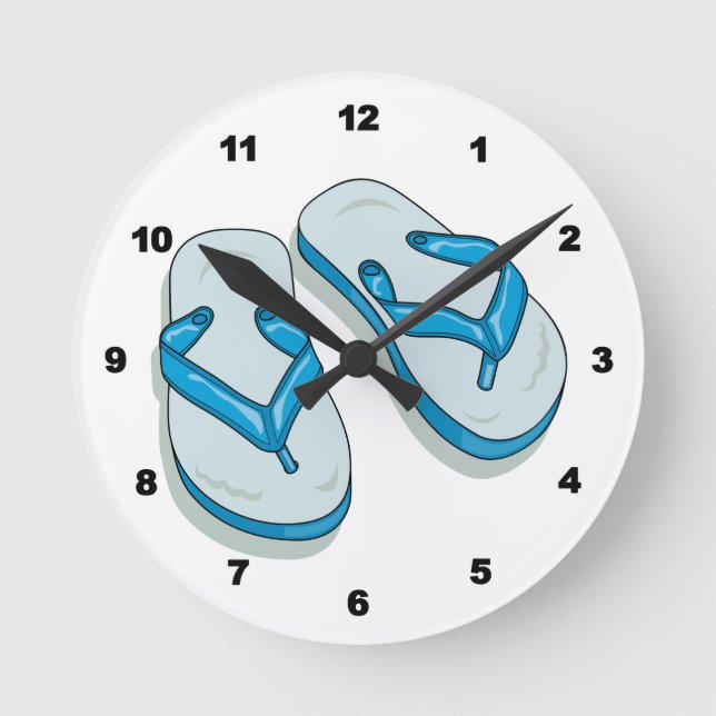 Flinflip flops-klocka rund klocka (Framsida)