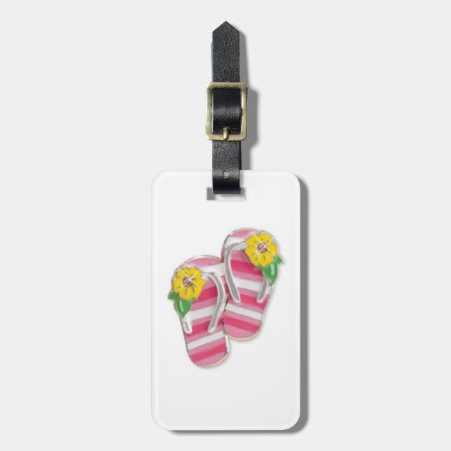 FLINFLIP FLOPS LUGGAGE TAG BAGAGEBRICKA (Vertikal Framsida)