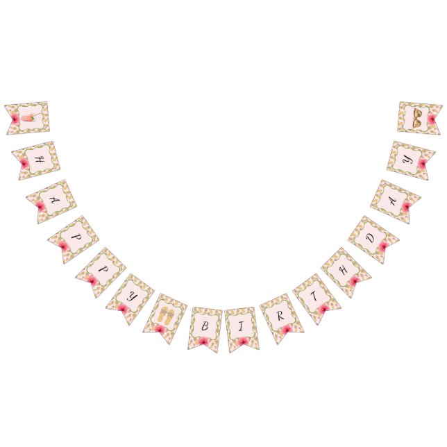 Flinflip flops och Lemonade Grattis på födelsedage Vimplar (Alla)