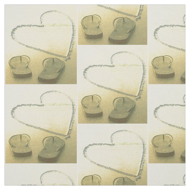 Flinflip flops och tyg för Sandhjärtastrand (Provkarta)