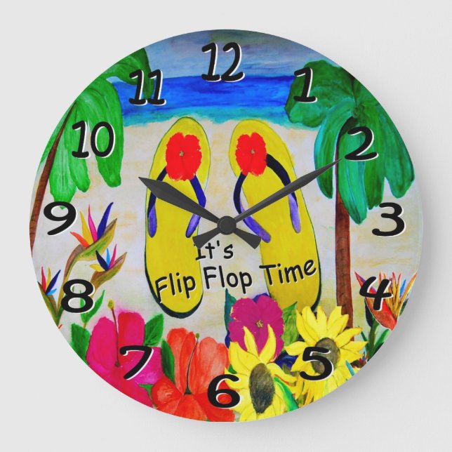 Flinflip flops öns väggklocka. stor klocka (Framsida)
