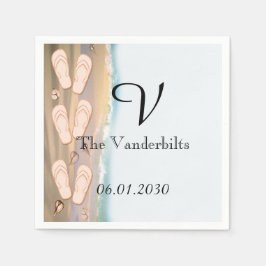 Flinflip flops på Beach Wedding Pappersservett