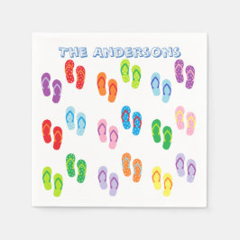 "Flinflip flops" Personlig Pappra blöjor Pappersservett