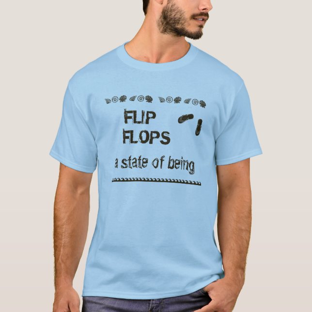 Flinflip flops som är statlig av att vara skjorta tee (Framsida)