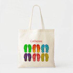 Flinflip flops Summer Beach Rand Personlig Option Tygkasse