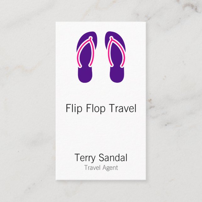 Flinflip flops tidsbeställning kort (Framsida)