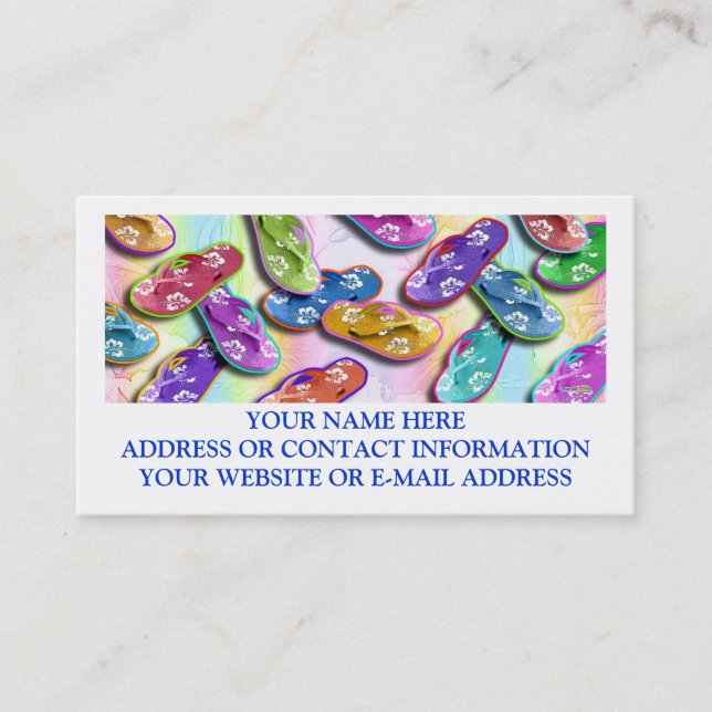 FLINFLIP FLOPSvisitkortar Visitkort (Framsida)