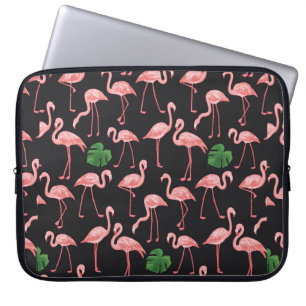 Flingofågel med monstera handflatan löv mönster. laptop fodral
