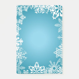 Flingor från snö har sitt postnummer post-it block