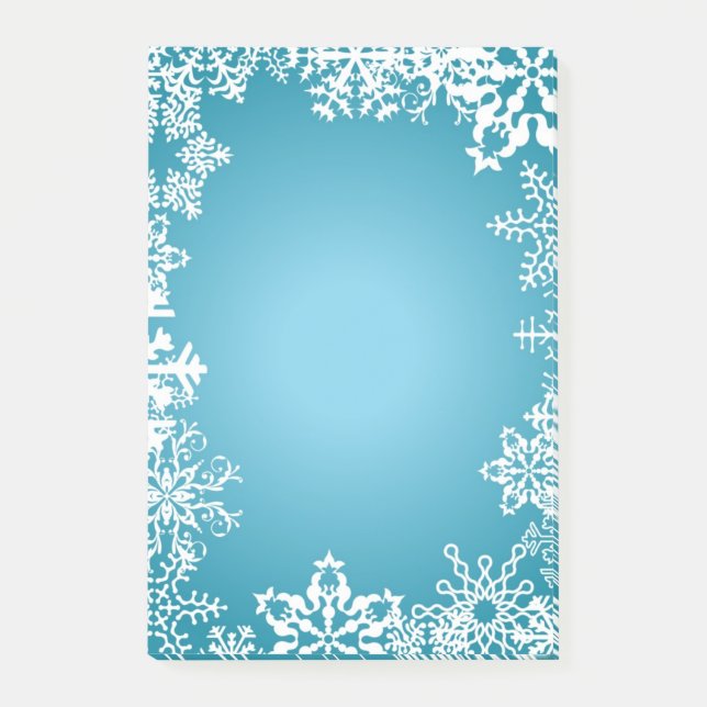 Flingor från snö har sitt postnummer post-it block (Framsida)