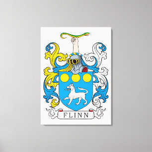 Flinn familjvapensköld canvastryck