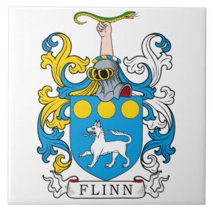 Flinn familjvapensköld kakelplatta