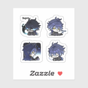 Flins Genshin Impact 4-pack Stickerark Klistermärken