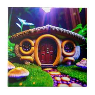 Flinstone Mushroom House Kakelplatta