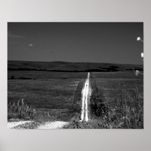 Flint Backe i Kansas i B/W Poster