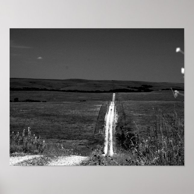 Flint Backe i Kansas i B/W Poster (Framsidan)