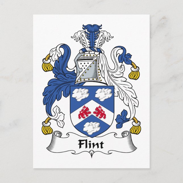 Flint Family Crest Vykort (Framsida)