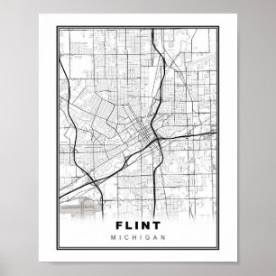 Flint Karta Poster