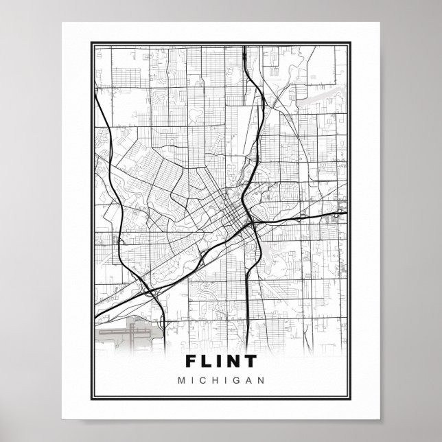 Flint Karta Poster (Framsidan)