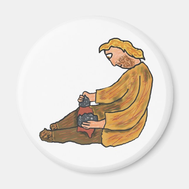 Flint Knapping Magnet (Framsidan)