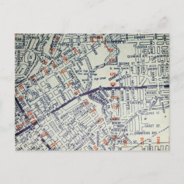 Flint, MI Vintage Karta Vykort