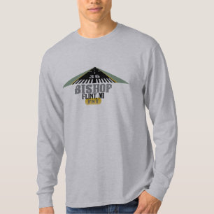 Flinta landningsbana för flygplats för t-shirt