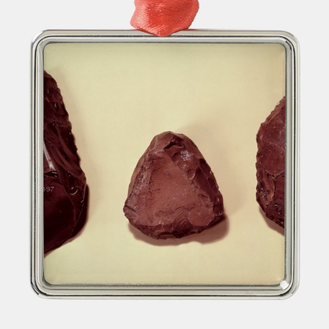 Flintayxahuvud Julgransprydnad Metall (Framsidan)